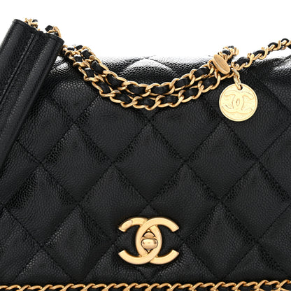 Chanel Caviar Quilted Mini Never Ending Chain Flap Black 8 of 10