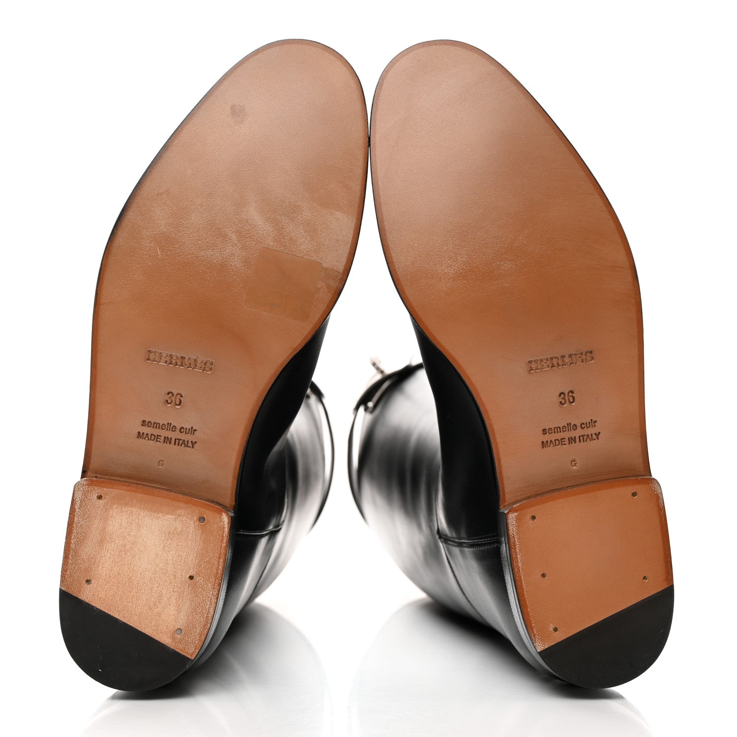 Hermes Box Kelly Jumping Boots 36 Black 5 of 8