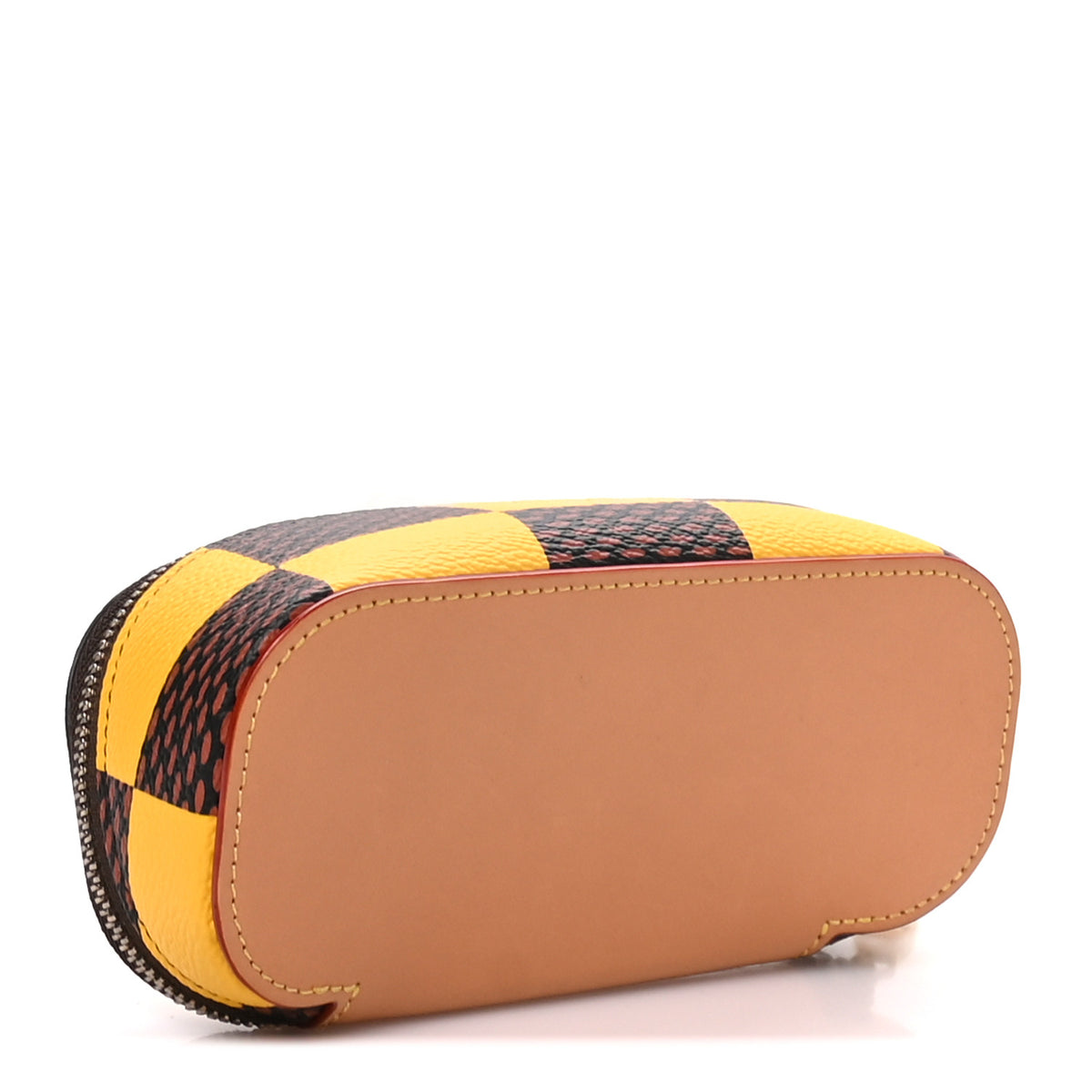 Damier Pop Zippered Sunglasses Case Jaune Mat