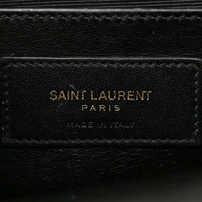 Saint Laurent Grain De Poudre Medium Classic Monogram Kate Satchel Black 6 of 10