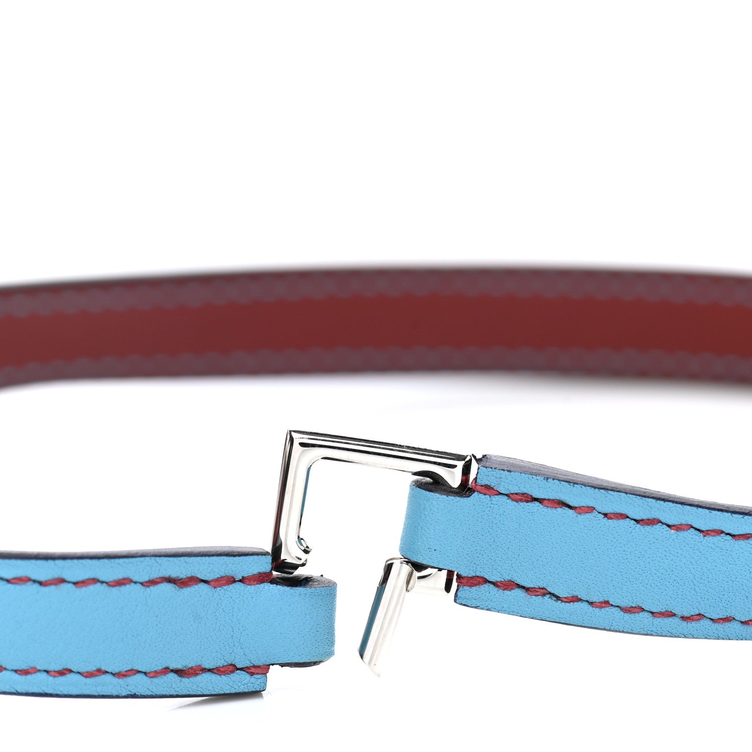 Hermes Swift Colorblock Kelly Double Tour Bracelet T3 Bleu Du Nord Rouge H 6 of 6