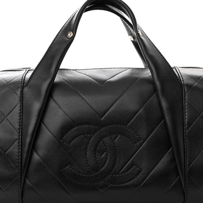 Chanel Lambskin CC Chevron All Day Long Boston Black 8 of 11