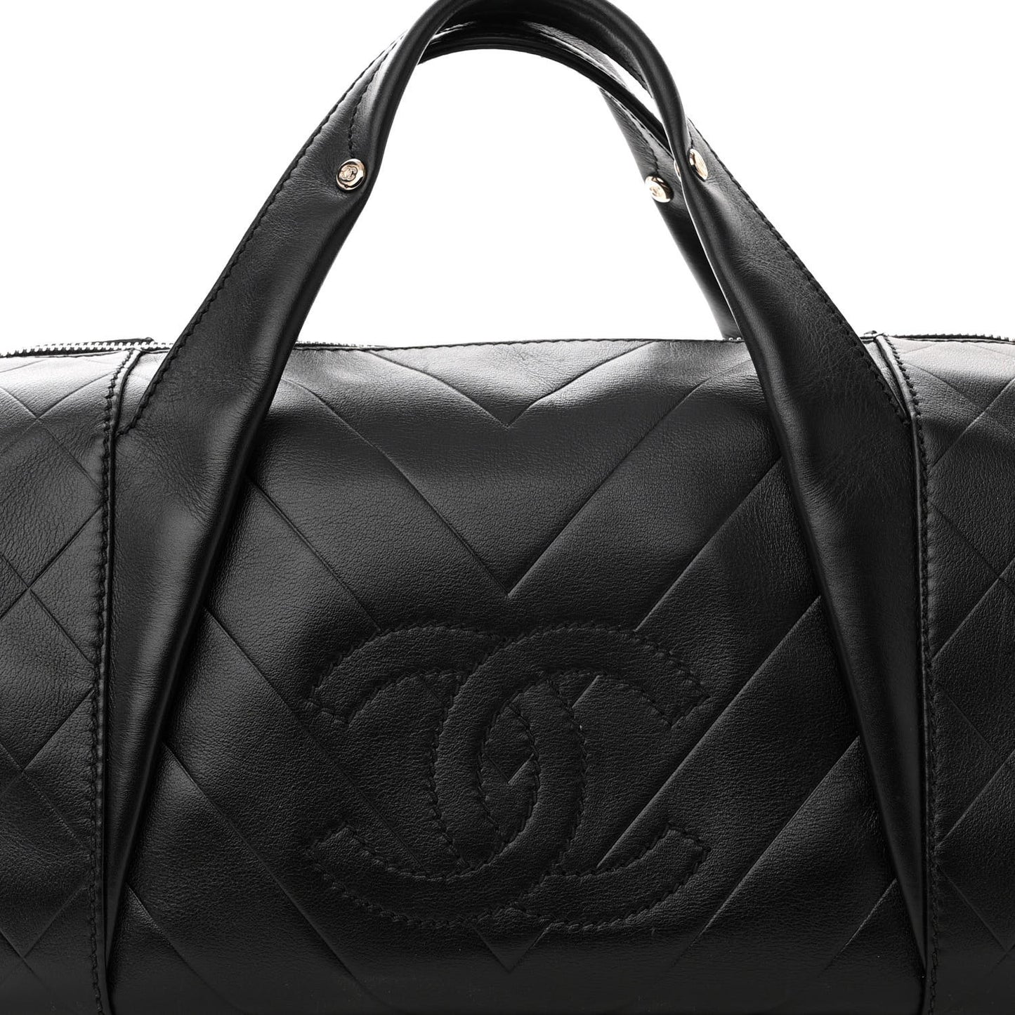 Lambskin CC Chevron All Day Long Boston Black
