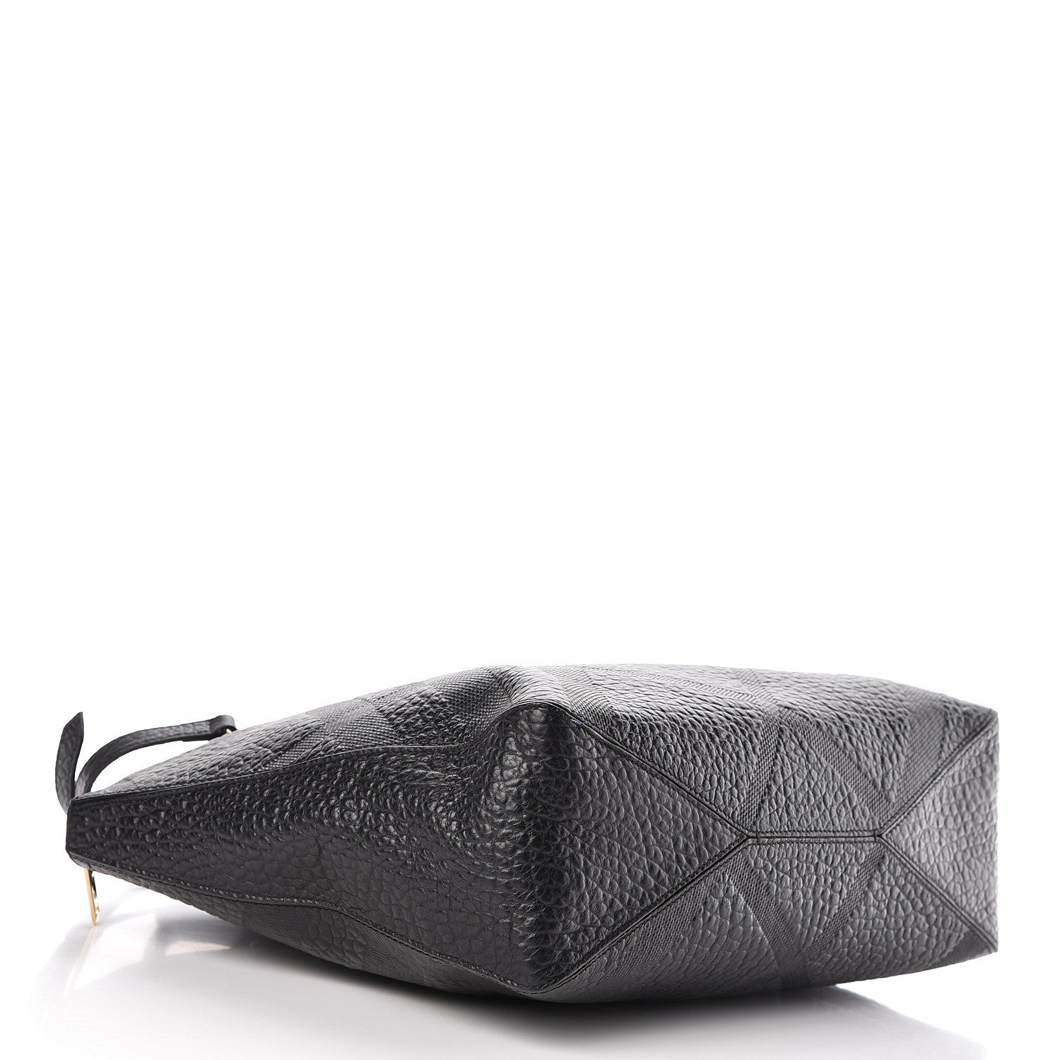 Burberry Heritage Grain Check Embossed Medium Dewsbury Tote Black 4 of 11