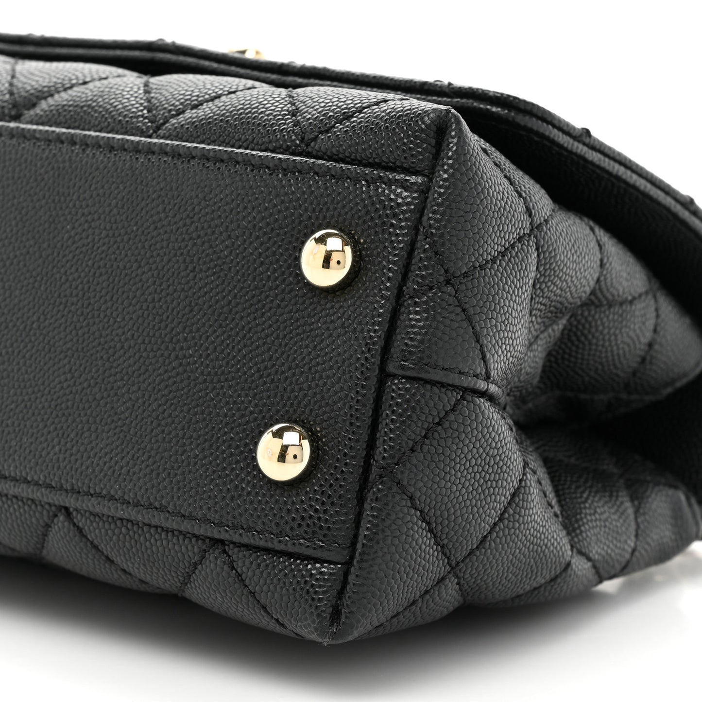 Caviar Quilted Extra Mini Coco Handle Flap Black