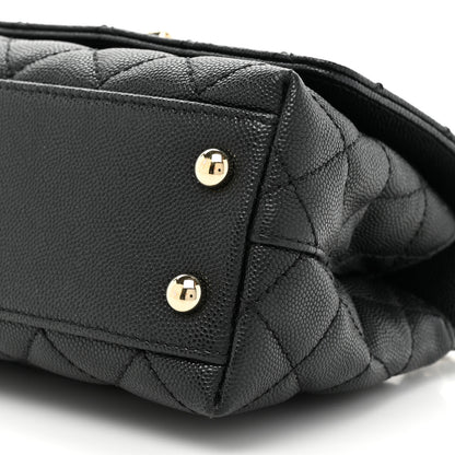 Chanel Caviar Quilted Extra Mini Coco Handle Flap Black 9 of 11