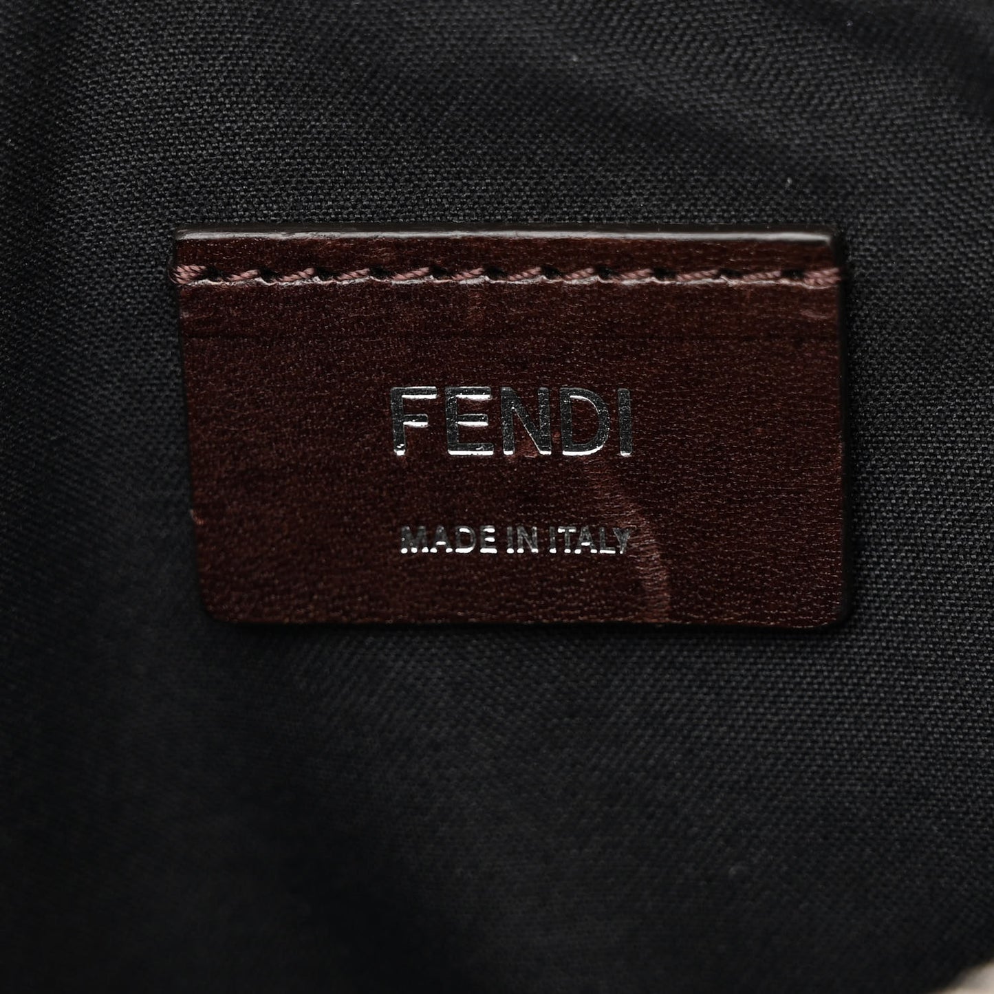 Shiny Glazed Fabric Vitello Cover FF 1974 Logo Medium Camera Case Tobacco Moro Giallo Ebano