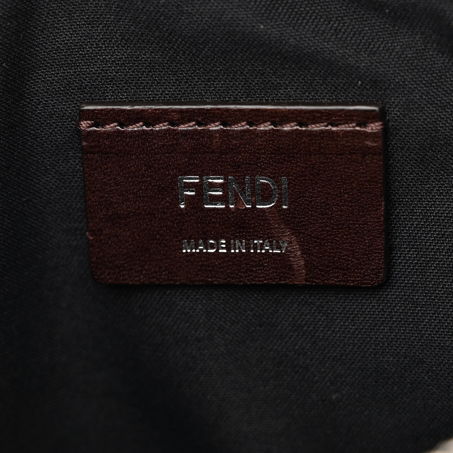 Fendi Shiny Glazed Fabric Vitello Cover FF 1974 Logo Medium Camera Case Tobacco Moro Giallo Ebano 6 of 9