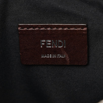 Fendi Shiny Glazed Fabric Vitello Cover FF 1974 Logo Medium Camera Case Tobacco Moro Giallo Ebano 6 of 9