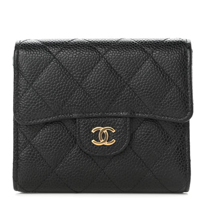 Chanel Caviar Quilted Compact Flap Wallet Black 1 of 9
