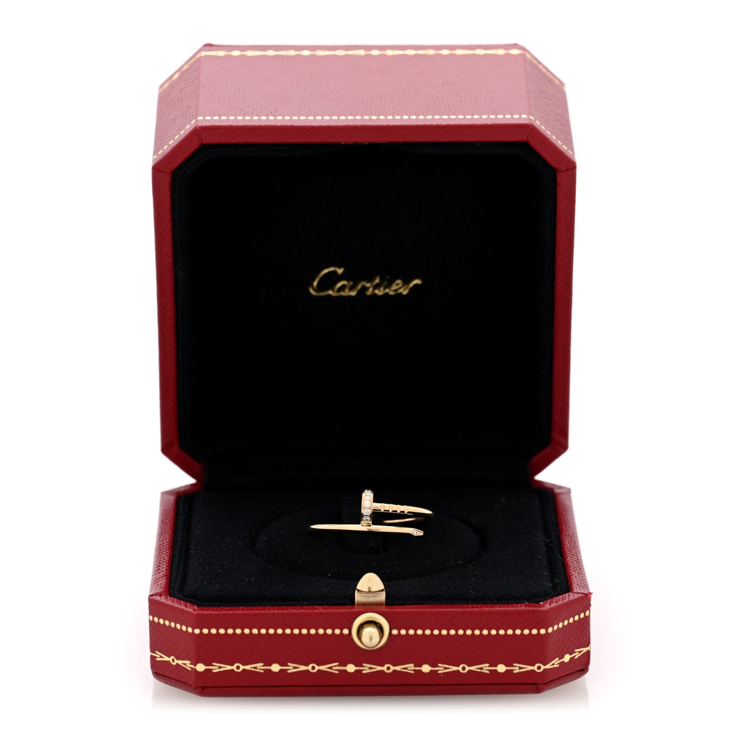 18K Yellow Gold Diamond Small Juste Un Clou Ring 56 7.5
