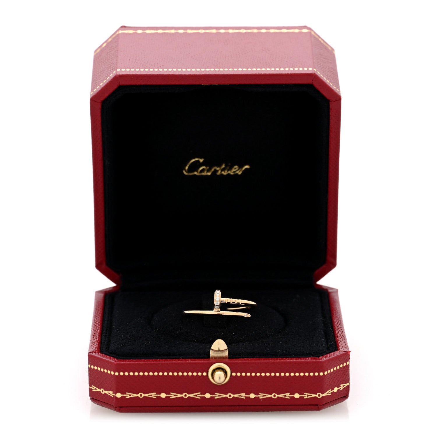 Cartier 18K Yellow Gold Diamond Small Juste Un Clou Ring 56 7.5 5 of 5
