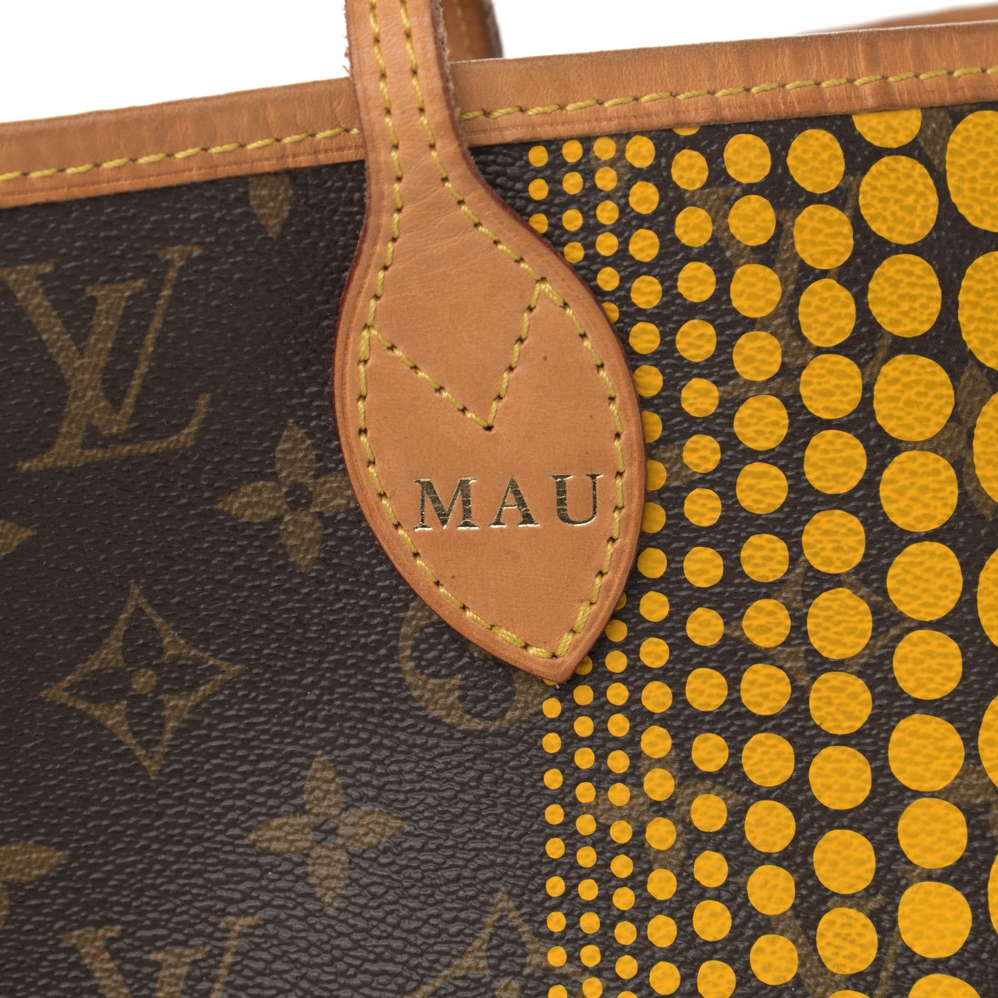 Monogram Kusama Waves Neverfull MM Yellow