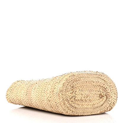 Celine Raffia Calfskin Triomphe Medium Panier Tan 4 of 11