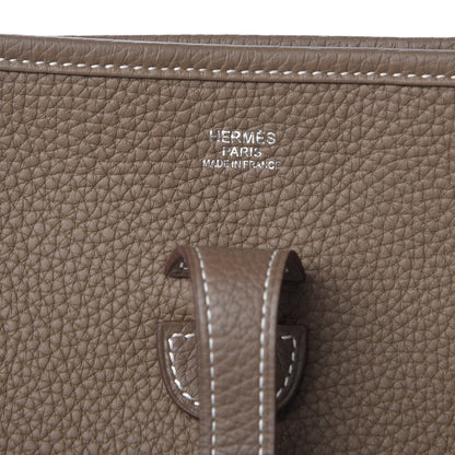 Hermes Taurillon Clemence Evelyne III PM Etoupe 6 of 11