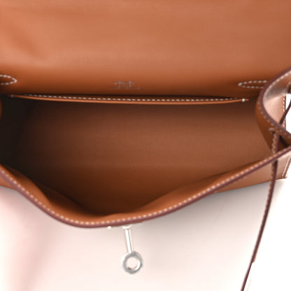 Hermes Swift Kelly Pochette Clutch Gold 5 of 8