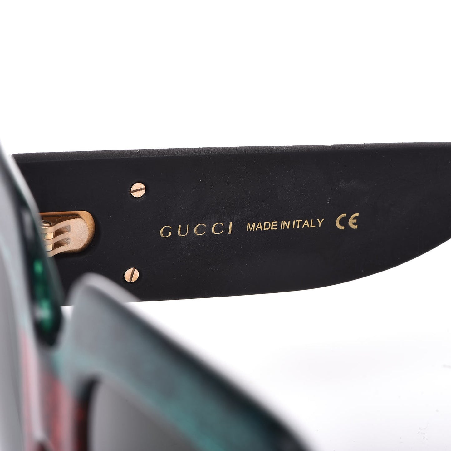 Square Frame GG0102S Sunglasses Glitter Red Black Green