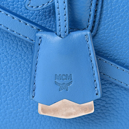 MCM Grained Calfskin X-Mini Milla Tote Tile Blue 9 of 12