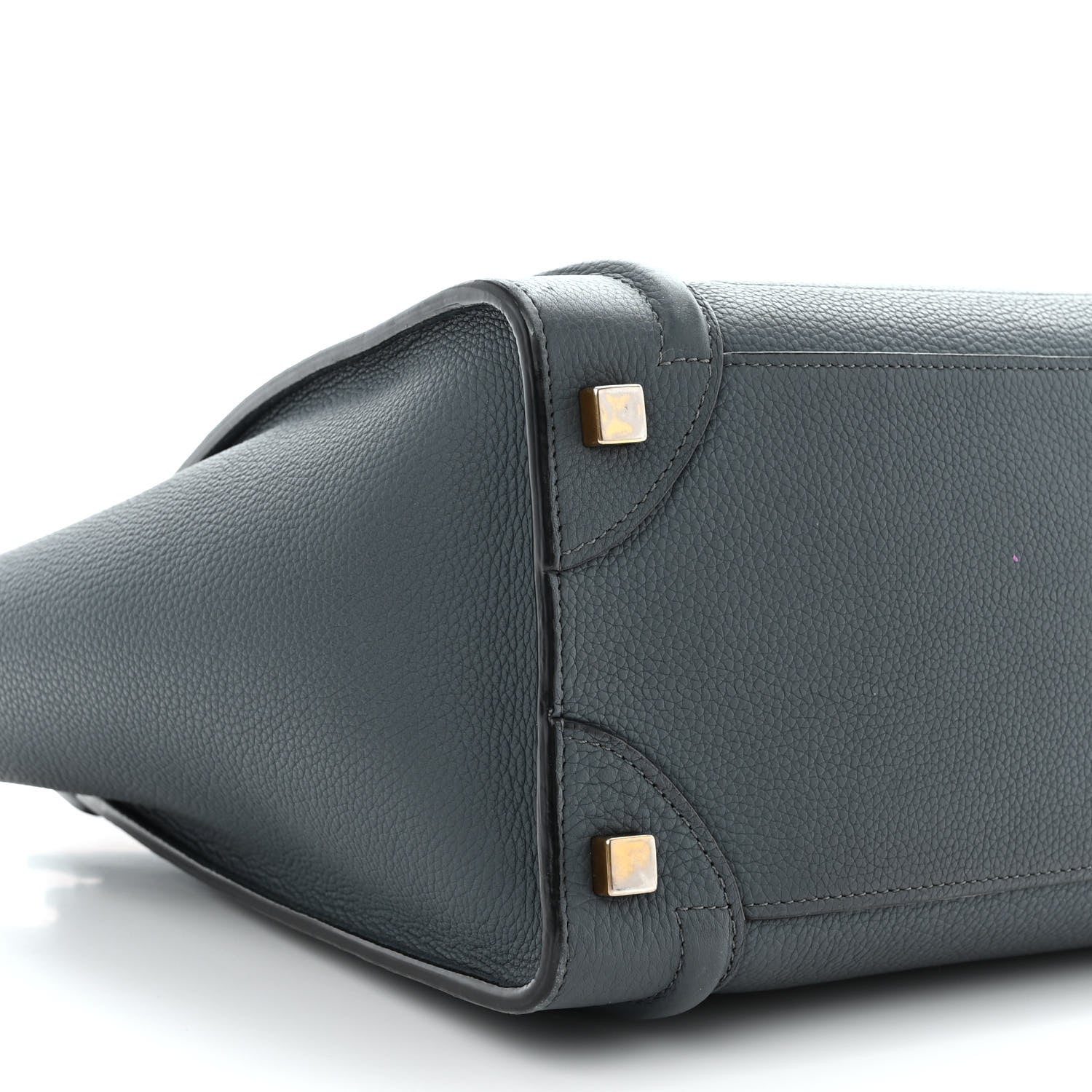 Celine Drummed Calfskin Micro Luggage Petrol 13 of 16