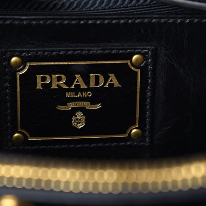 Prada Vitello Shine Top Handle Bag Black 5 of 9