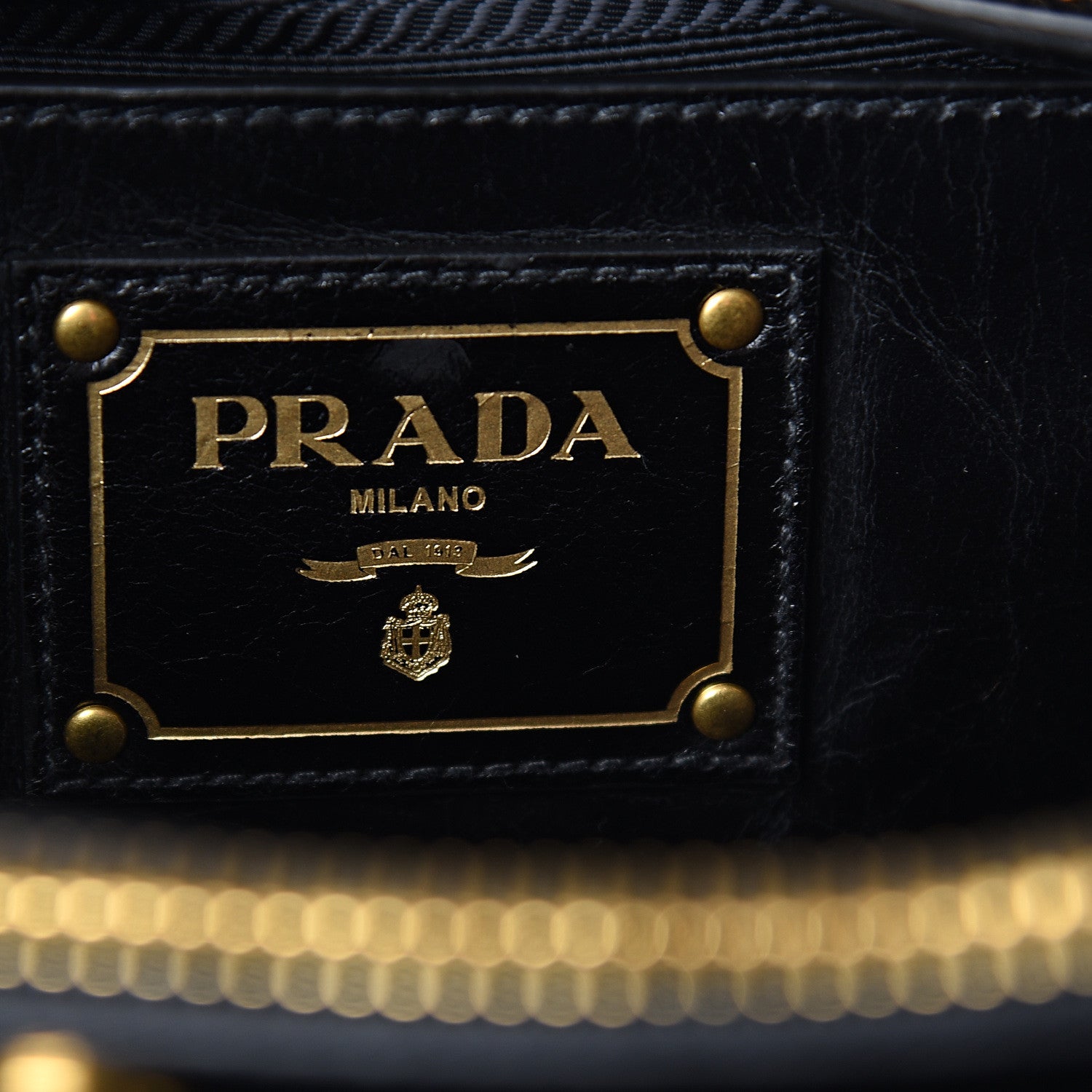 Prada Vitello Shine Top Handle Bag Black 5 of 9