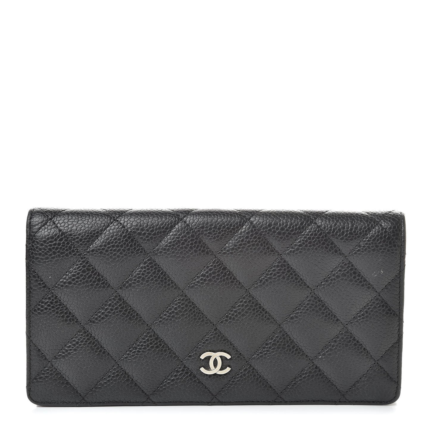 Caviar Quilted Yen Wallet Black
