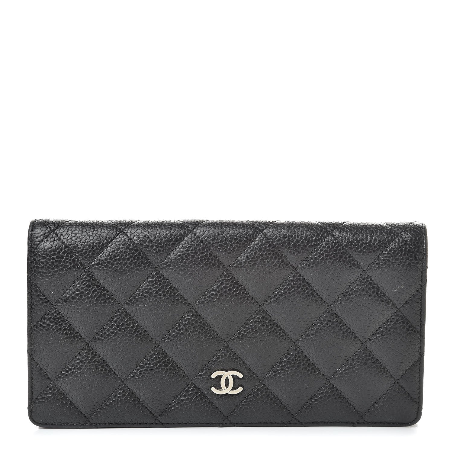 Chanel Caviar Quilted Yen Wallet Black 1 of 10