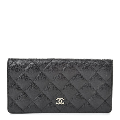 Chanel Caviar Quilted Yen Wallet Black 1 of 10