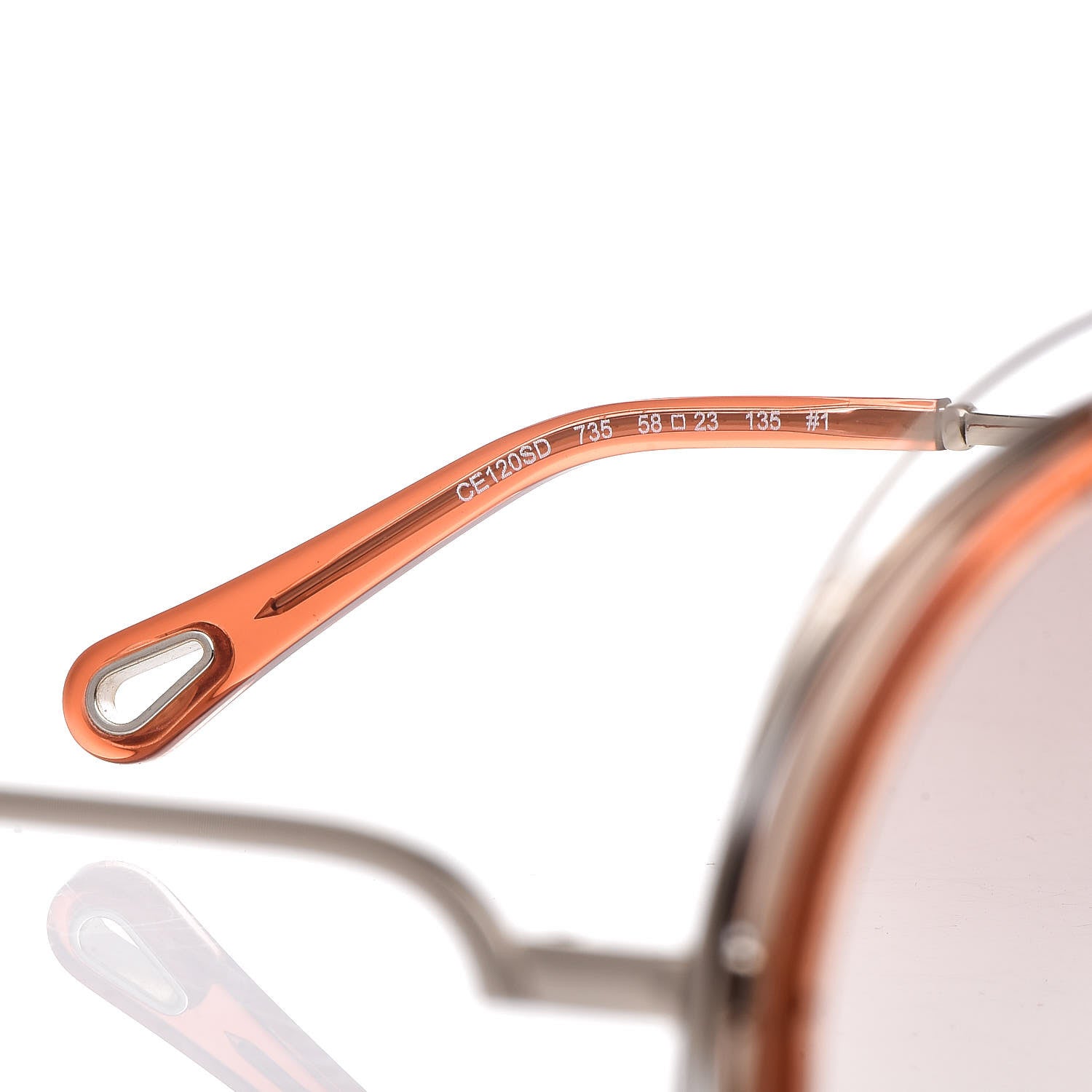 Chloe Oversized Round Carlina Sunglasses CE120S Gold Blonde Havana 6 of 7