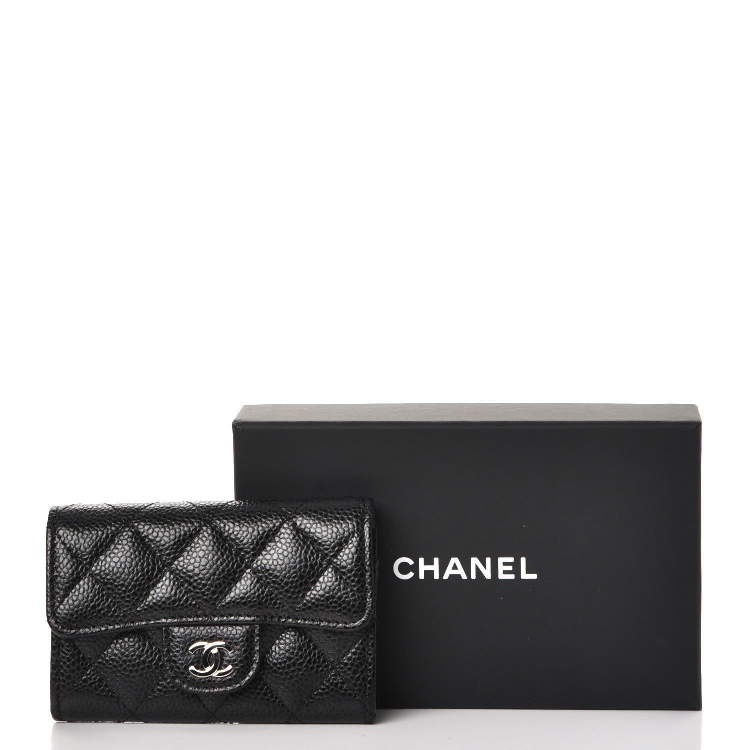 Chanel Caviar Quilted Flap Card Holder Black 9 of 9