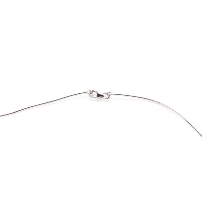 Hermes Lacquered Palladium Pop H Pendant Necklace Navy Bleu 5 of 5