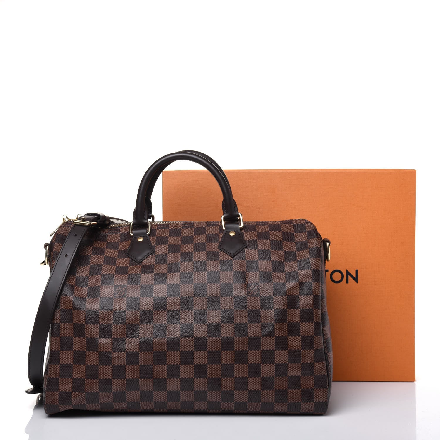 Louis Vuitton Damier Ebene Speedy Bandouliere 35 18 of 18