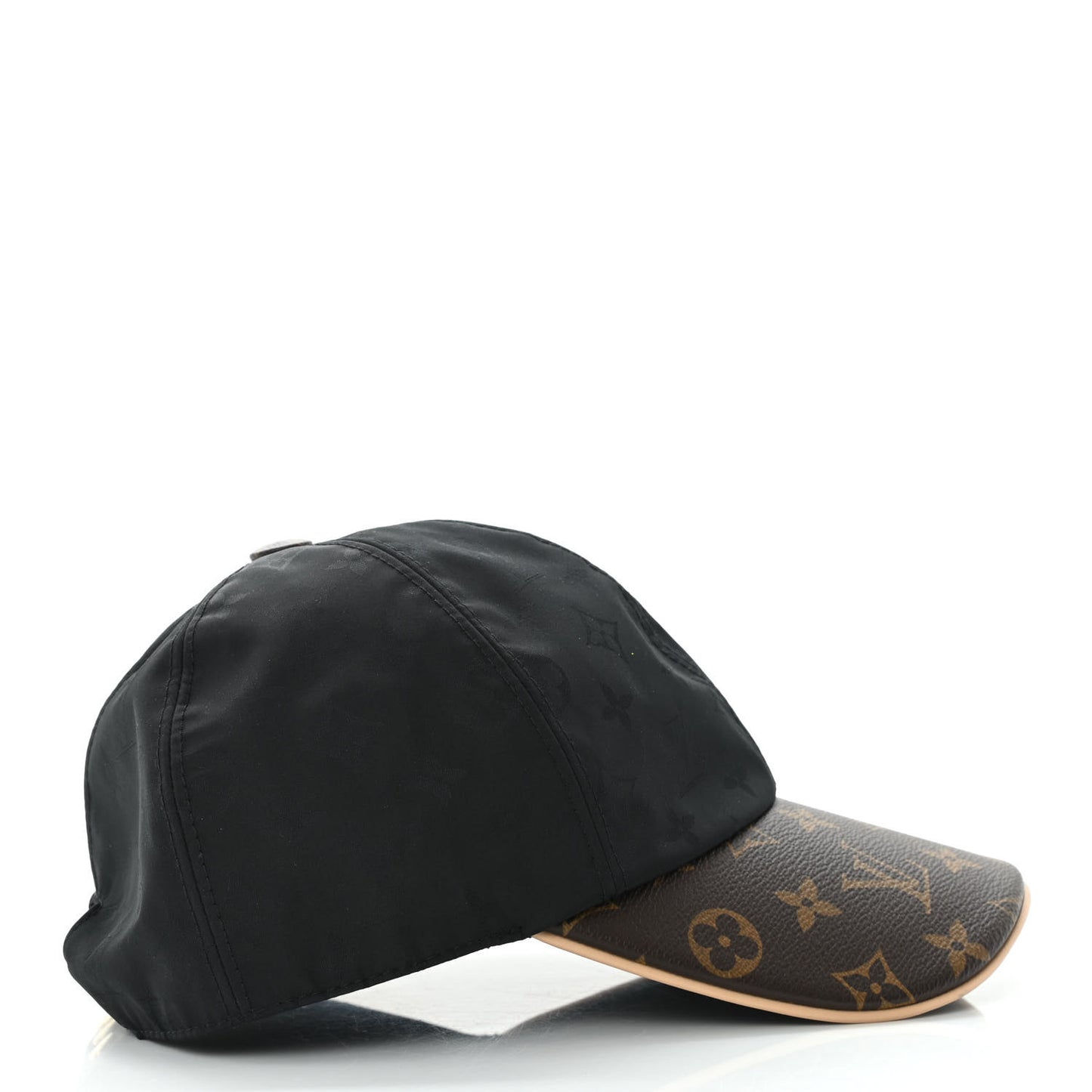 Polyester Silk Monogram LV Get Ready Cap M Black