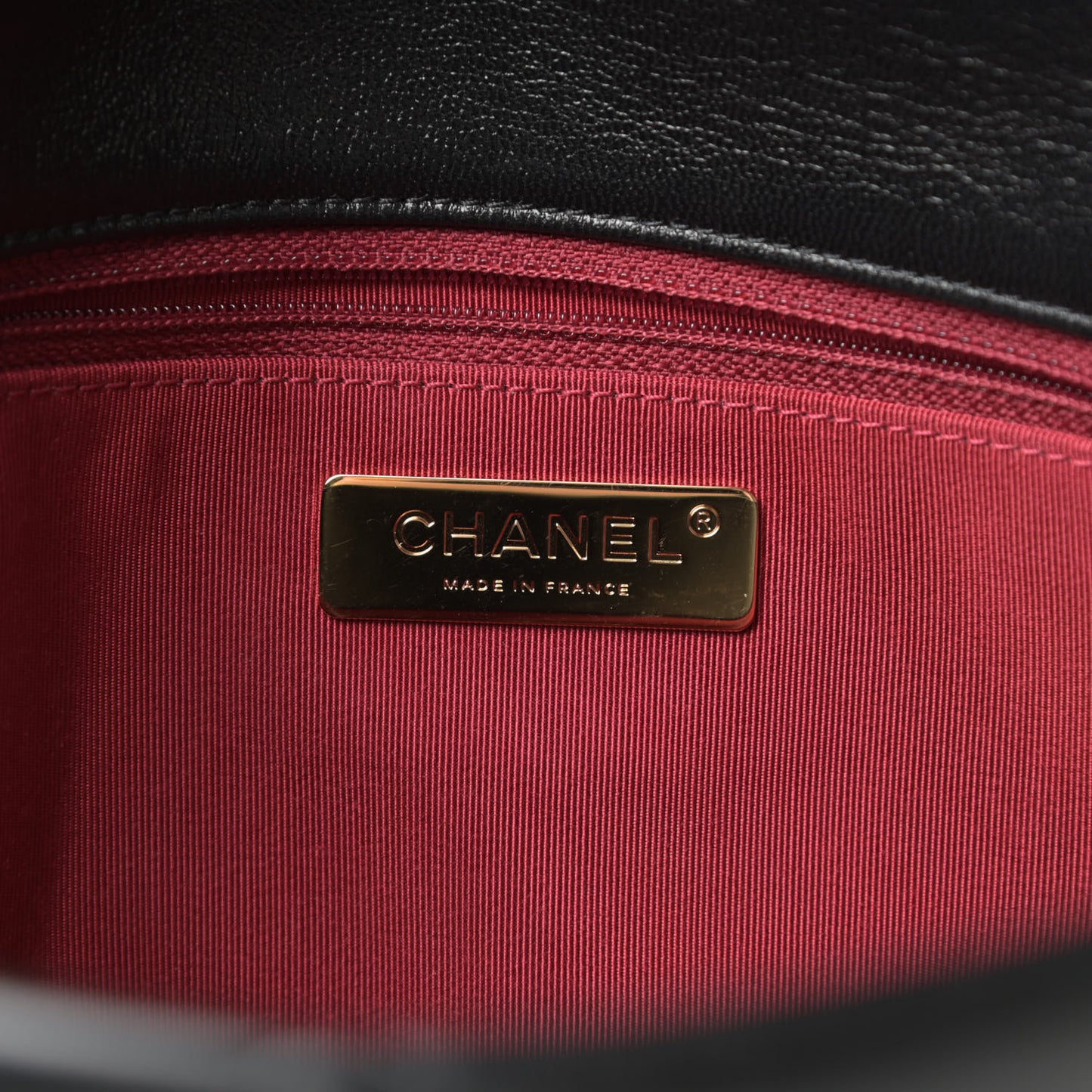 Goatskin Quilted Large Chanel 19 Flap Black
