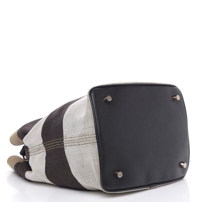 Burberry Canvas Mega Check Medium Susanna Hobo Black 4 of 12