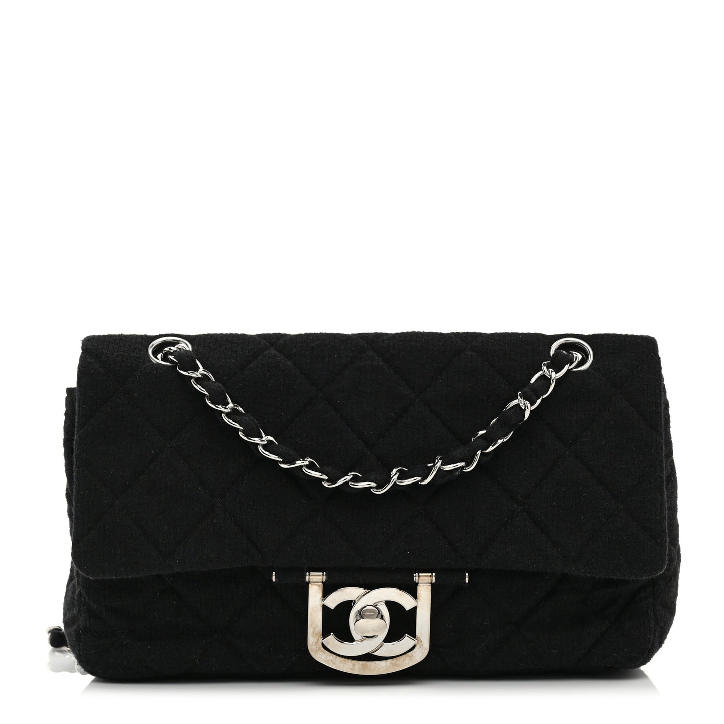 Fabric Quilted Le Marais Flap Black