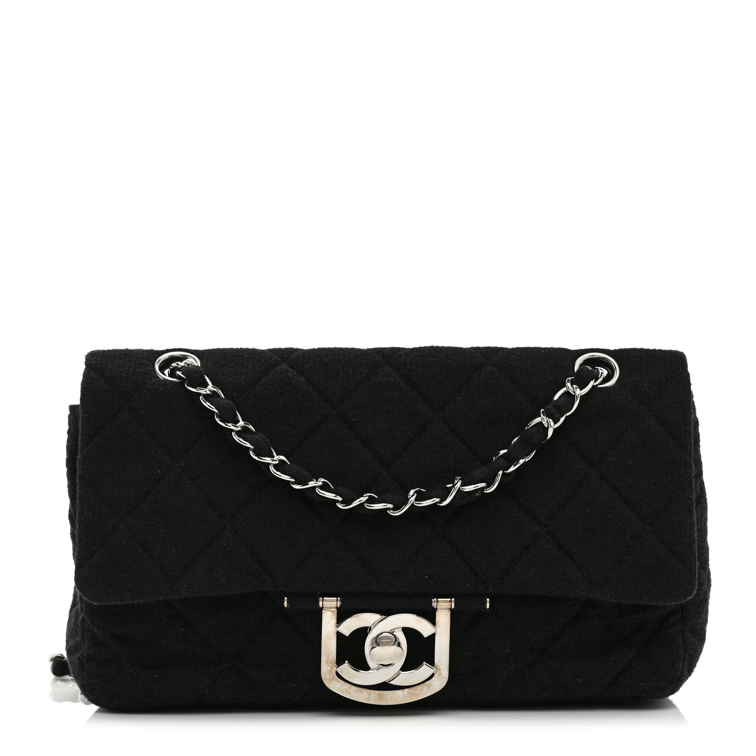 Chanel Fabric Quilted Le Marais Flap Black 1 of 10