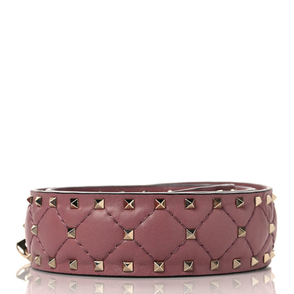 Valentino Garavani Lambskin Rockstud Spike Shoulder Strap Antique Rose 2 of 4