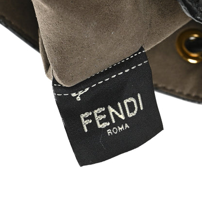 Fendi Vitello Liberty F is Fendi FF 1974 Embossed Mini Mon Tresor Bucket Bag Black 7 of 8