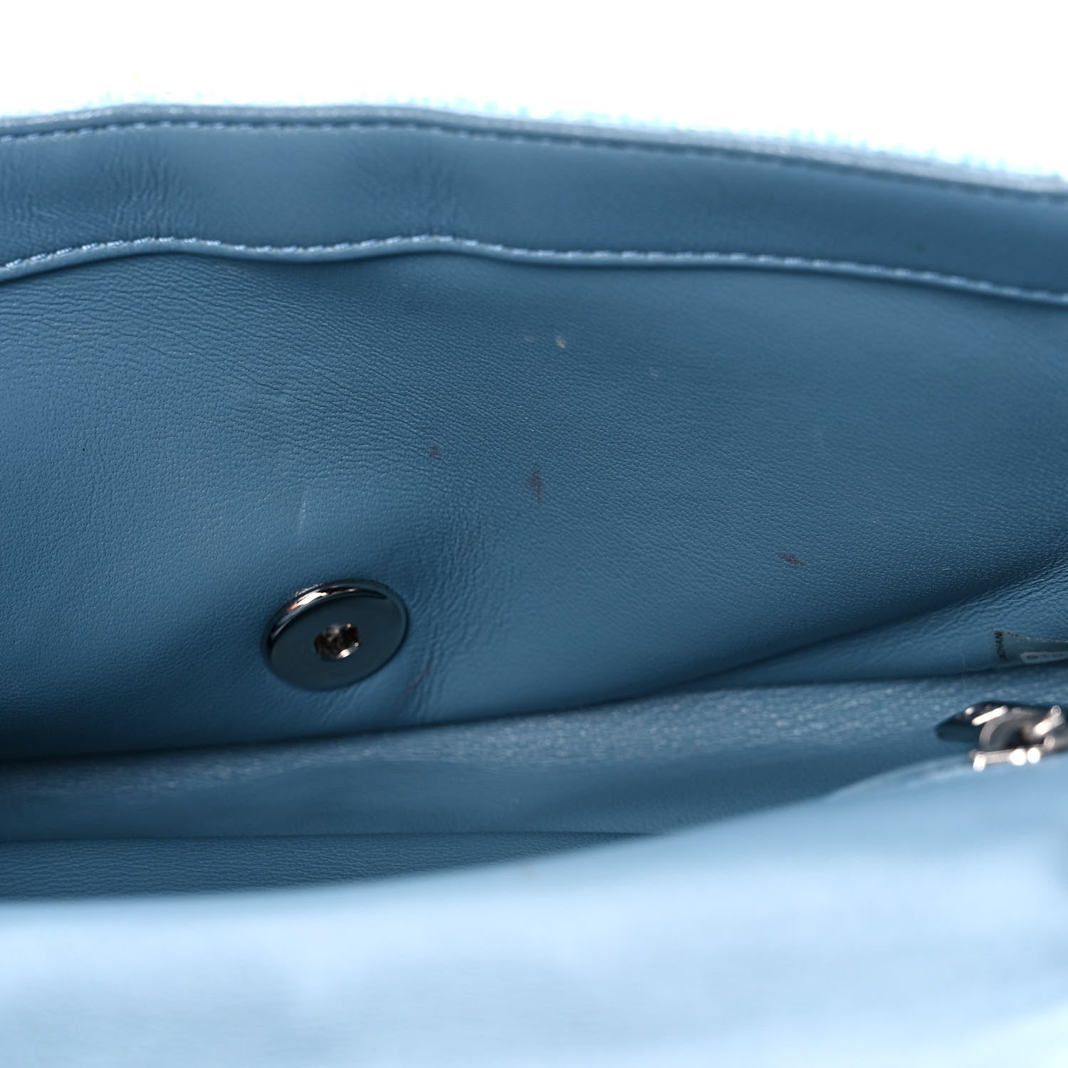 Chanel Sequin Mini Waterfall Flap Light Blue 12 of 13