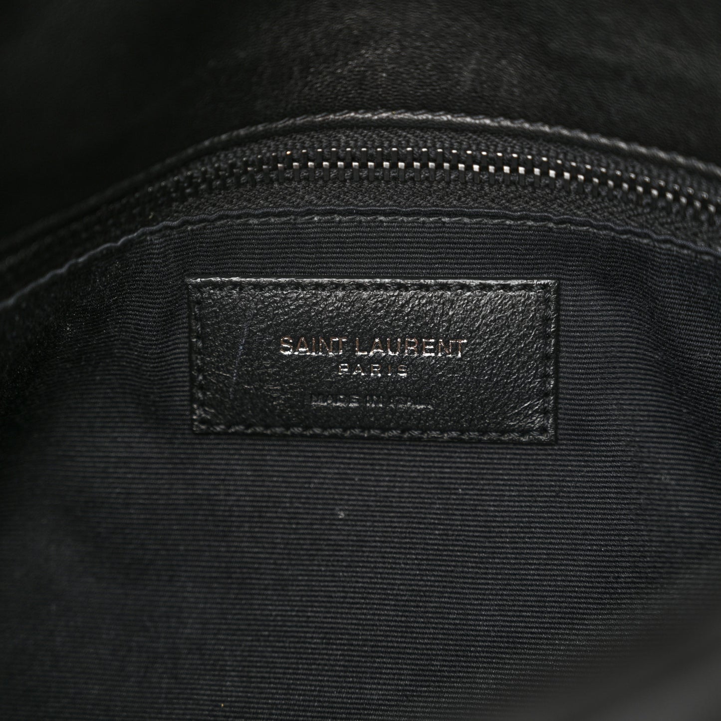 Lambskin Quilted Monogram Monochrome Medium Loulou Puffer Chain Satchel Black