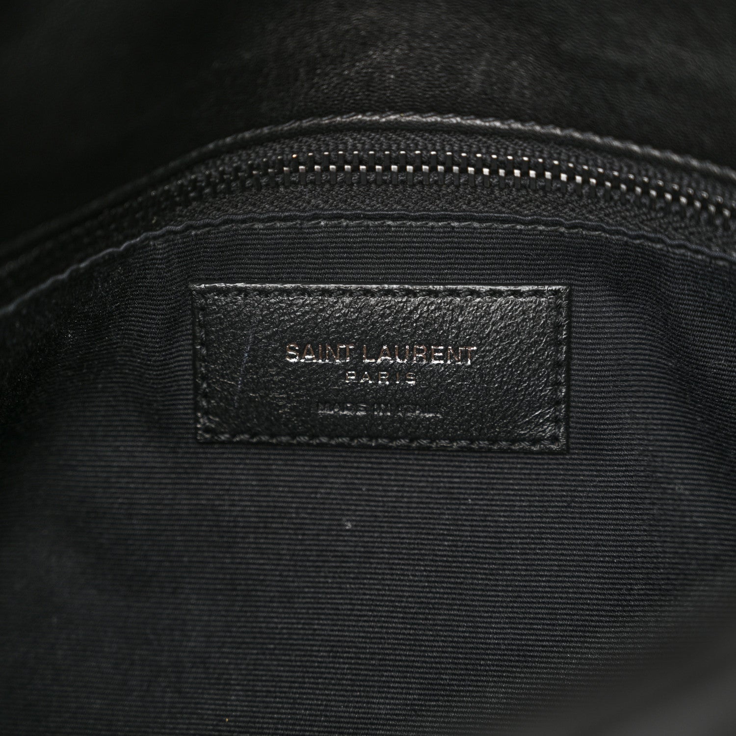 Saint Laurent Lambskin Quilted Monogram Monochrome Medium Loulou Puffer Chain Satchel Black 6 of 11