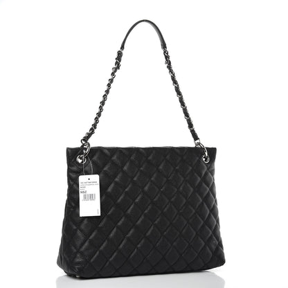 Chanel Caviar Quilted CC Shopping Tote Black 3 of 10
