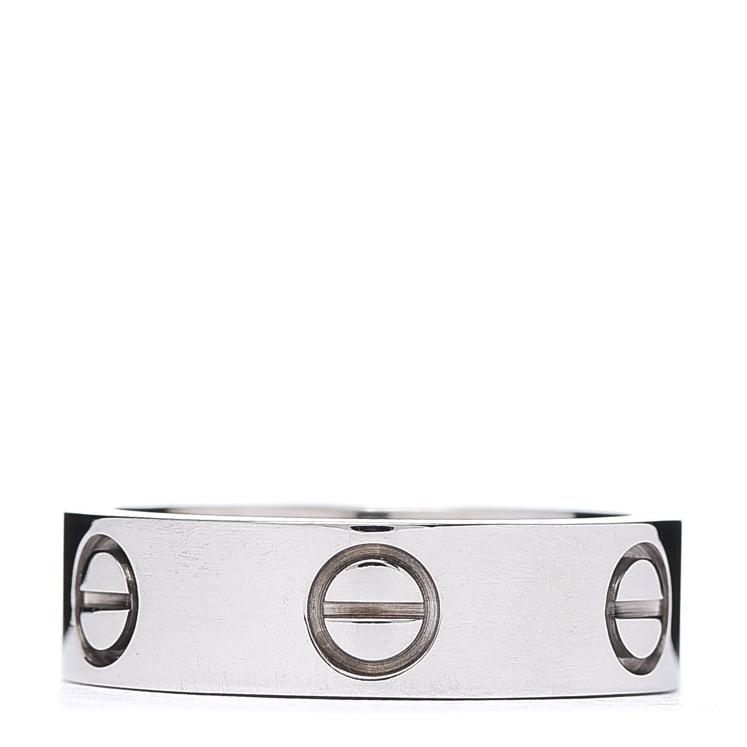 Cartier 18K White Gold 5.5mm LOVE Ring 51 5.75 1 of 4