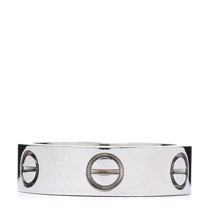 Cartier 18K White Gold 5.5mm LOVE Ring 51 5.75 1 of 4