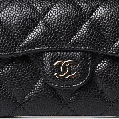 Chanel Caviar Quilted Flap Card Holder Wallet Black 10 of 11