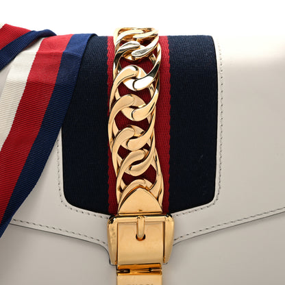 Gucci Calfskin Small Sylvie Shoulder Bag Off White 8 of 11