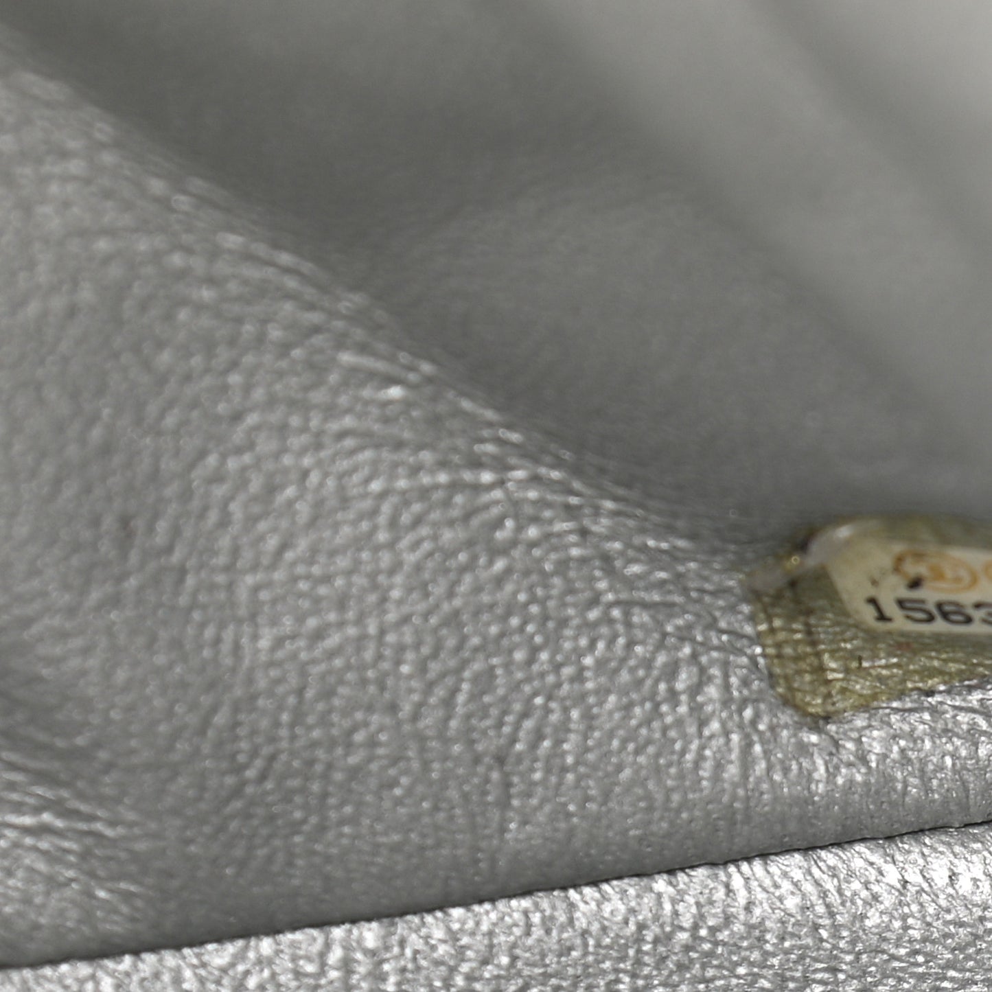 Iridescent Calfskin Quilted Mini Rectangular Flap Silver