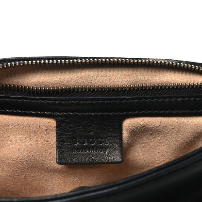 Gucci Calfskin Matelasse Small GG Marmont Top Handle Shoulder Bag Black 6 of 10