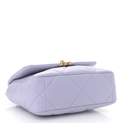 Chanel Lambskin Quilted Medium Chanel 19 Flap Light Purple 4 of 12